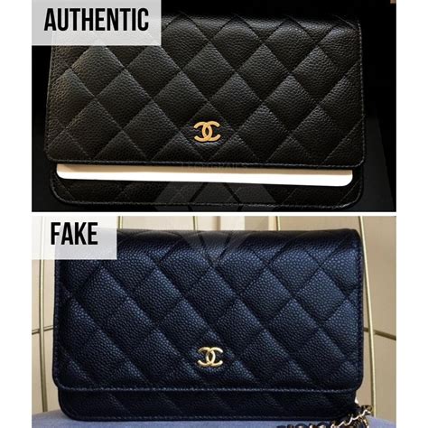 real chanel vs fake|authentic chanel wallet on chain.